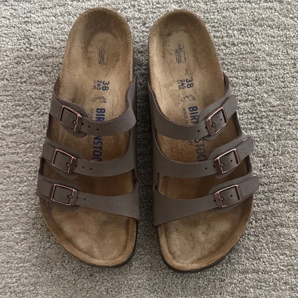 Birkenstock Dark Brown Triple Strap Sandals - Picture 4 of 5